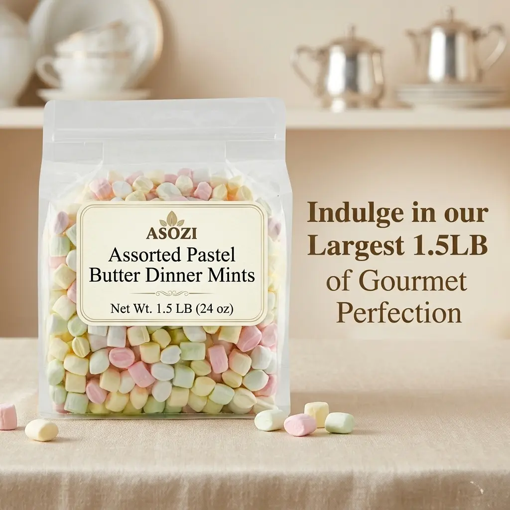Butter Mints Assorted 1.5lb-Soft Butter Dinner Mints, Buttermints Pillow Pastel Mint, Refreshing Peppermint Sweets, Bulk Assorted Mints for Parties, Office Bowls, Holiday Treats & Candy Buffets by ASOZI