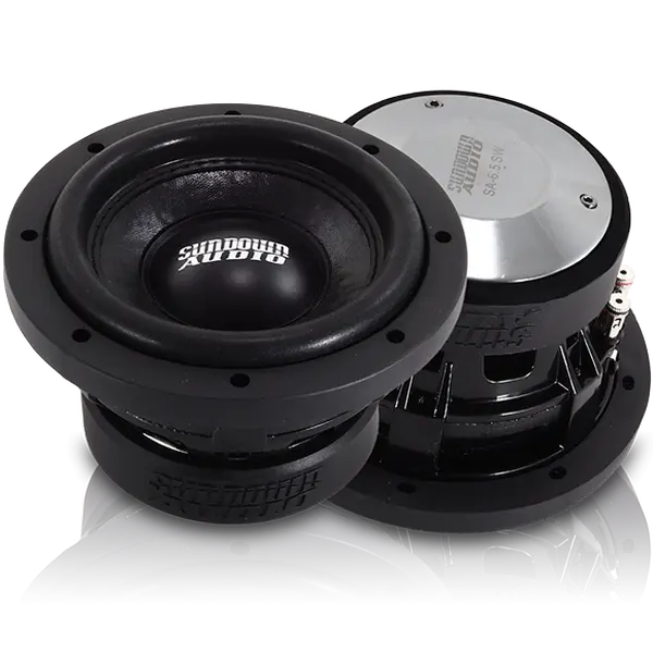 Sundown Audio SA6.5SWD2 SA-Series 6.5" Compact Powered Subwoofers - 200W Power, 2 Ohm Impedance, 10mm 1-Way Linear Excursion, Stereo Speaker Subwoofer for Automotive Sound Systems, Subwoofer Speakers