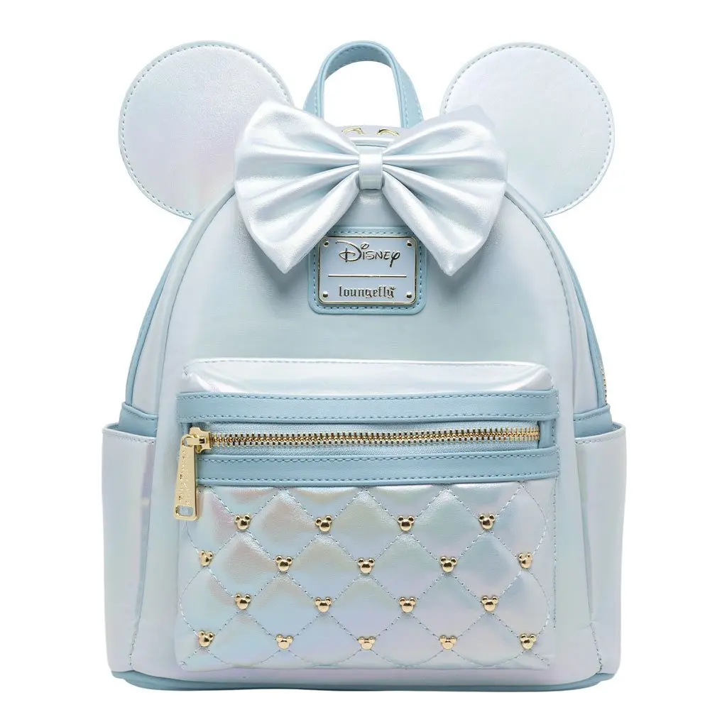 Loungefly Disney The Minnie Mouse Classic Series Iridescent Sky Mini Functional Travel Backpack