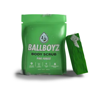 Ballboyz BODY SCRUB for Teen Athletes – Natural Deep Clean for Sweat & Breakouts – Gentle Acne Exfoliant for Sensitive Skin Antibacterial