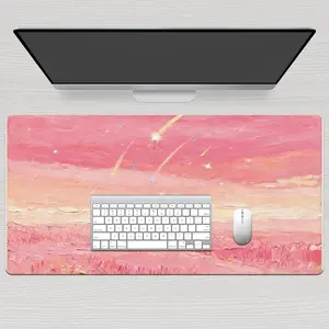 LIVEKEY Large Gaming Mouse Pad  Pink Galaxy Horse Design Extended Keyboard Mat: 31.5"x15.75" Non-Slip Base  Smooth Textile Surface for Accurate Control  Stitched Edges  Durable RGB Desk Pad for PC Setup