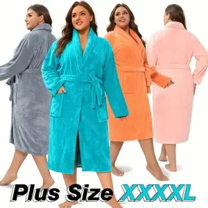 Women's oversized bathrobe set, bathrobe+dry hair cap, thickened for family travel steam spa use, reusable bathrobe