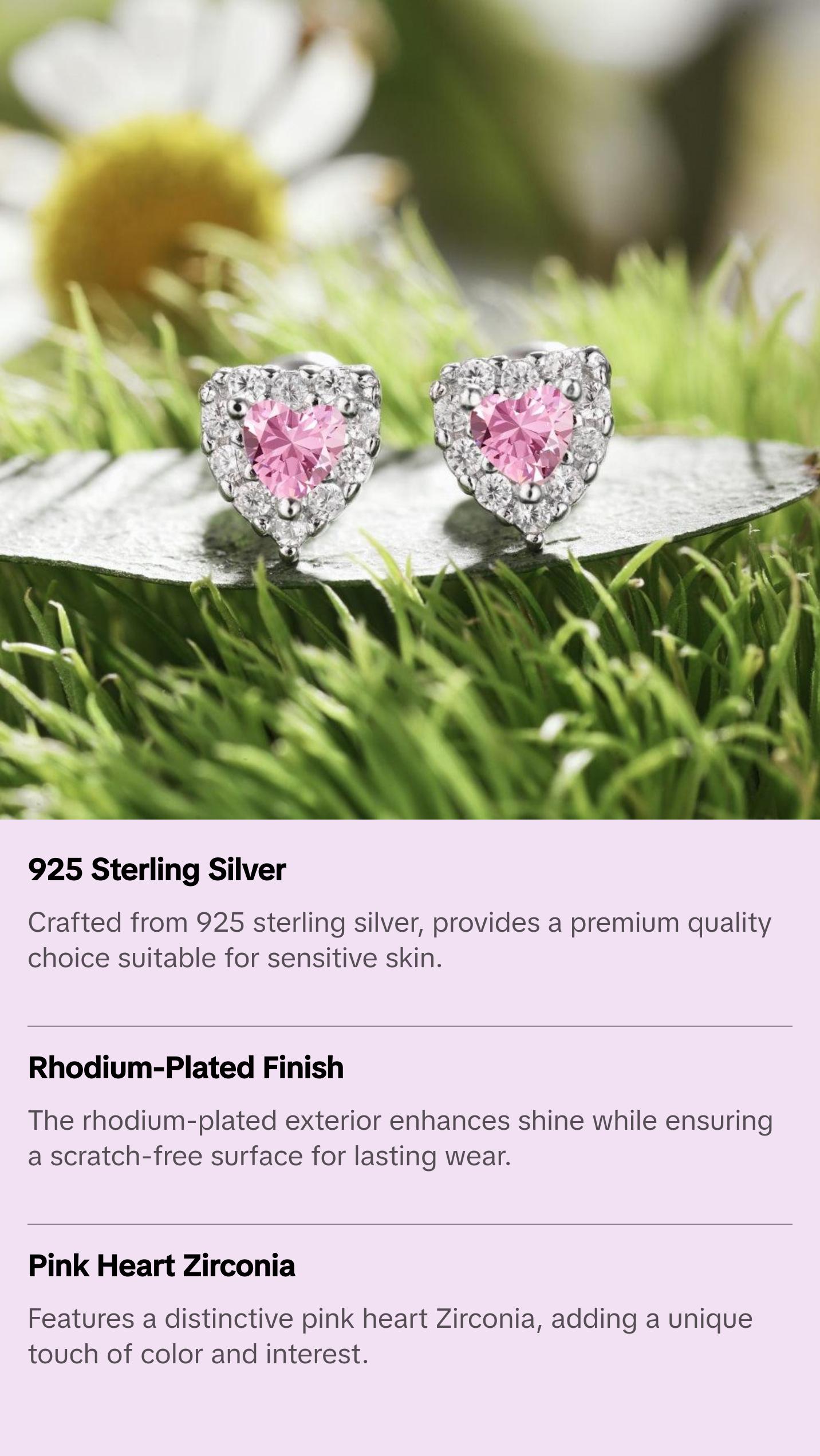 Cecilia Stud Earrings in 925 Sterling Silver