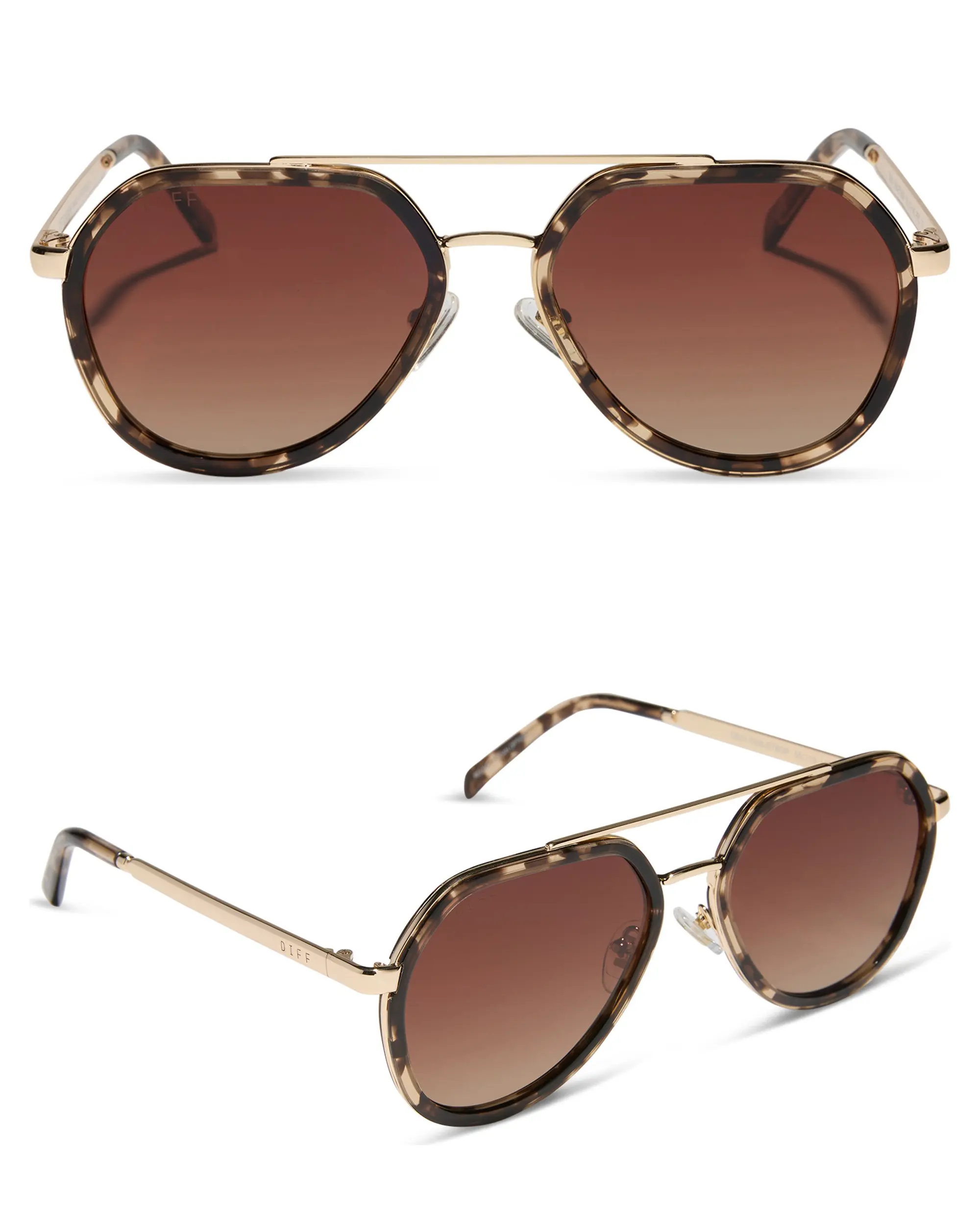 DIFF Joey Oversized Aviator Sunglasses for Men and Women Polarized UV Protection