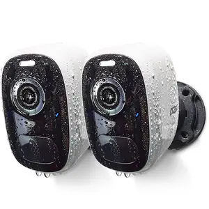 Magnetic Cameras for Home Security: No Drilling Instant Installation - Wireless WiFi Cam for Outdoor - Motion Detection - Color Night Vision - SD/Cloud Storage