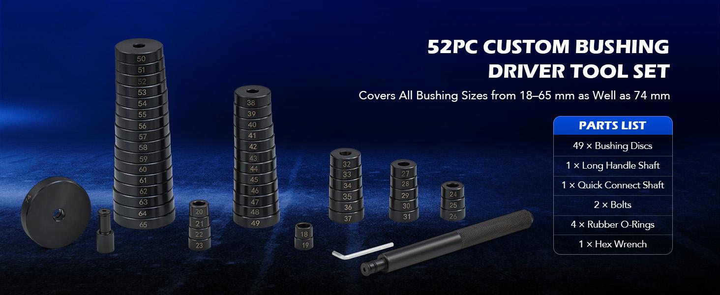 Orion Motor Tech 2 in 1 Bushing Driver Tool & Bearing Press Kit, Complete Bushing & Bearing Service Kit with 2" and 3" Jaws, 5 Ton Capacity Bearing Separator, Heavy Duty Wheel Bearing Puller Tool Set, Limited Time Deal