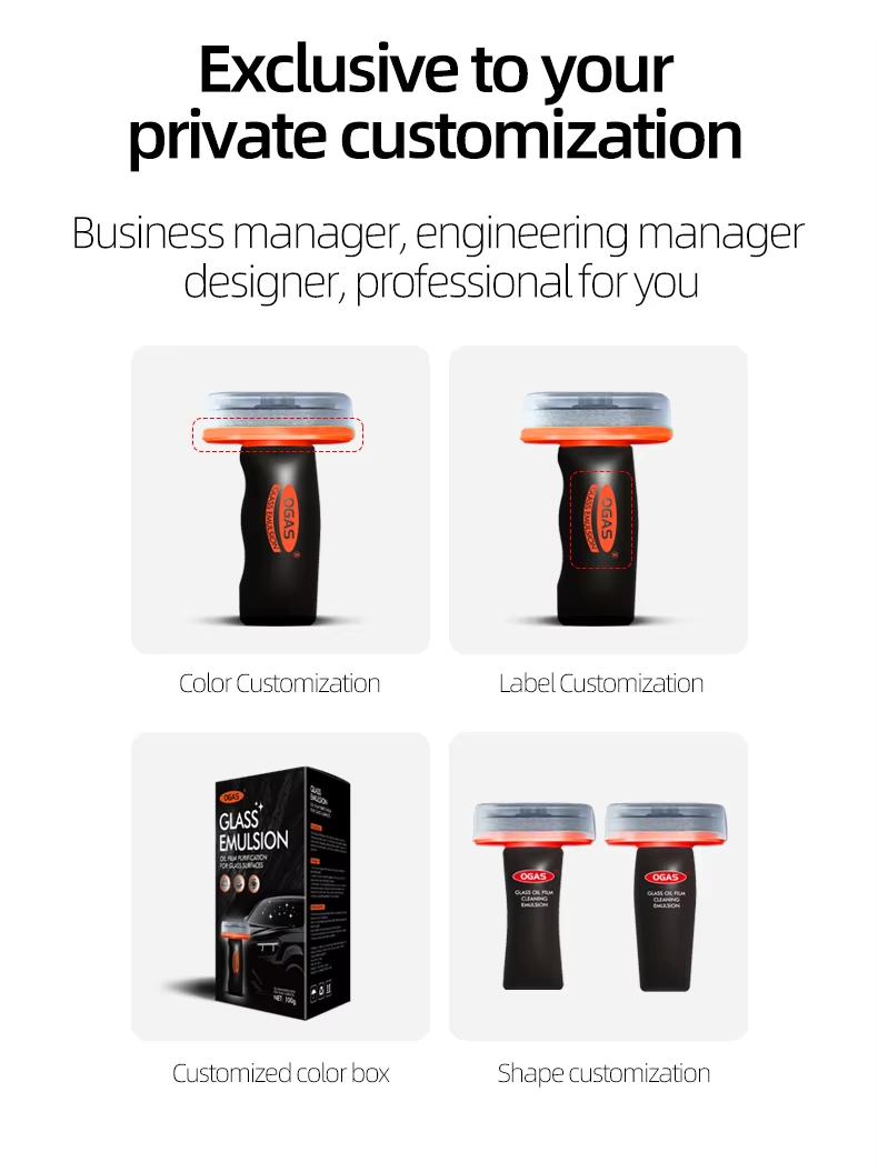 Car Oil Film Cleaner,Glass Emulsion Cleaner,Handle Oil Film Remover&Windshield Cleaner For Cars Window, Glass Emulsion, Crystal Clear View