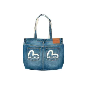 Palace x Evisu Denim Tote Bag Light Wash