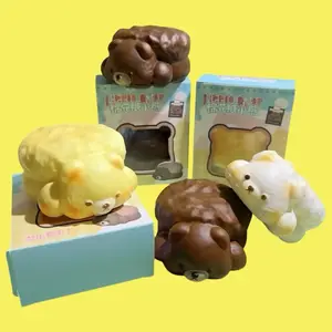 Marshmallow Bear Squishy, Slow Rising Stress Relief Squishy, Cute Kawaii Bakery Bear Fidget Toy, Sticky Squishy, ASMR Satisfying Soft Foam