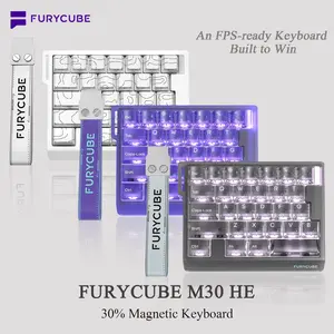 FURYCUBE M30 HE Wired Magnetic Switch Gaming Keyboard,30% layout Rapid Trigger, RT 0.01,Extreme Response,RGB Backlit, Wired Connection,Wed Driver,8K Returns, Geteron Switch, FPS games, Gamer keyboard,Gift