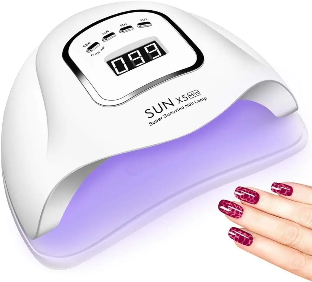 2026 UV Nail Curing Lamp with 4 Timer Settings, 256W Power, 3 Timer Settings, Automatic Intelligent Sensing, Quick-Remove Lampshade, Ambient Light Mirror Base. Quick-Curing Gel Nail Polish Nail Art Tools and Accessories Salon