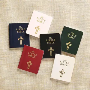 My Little Bible 2" Standard Edition Paperback - Compact Size with Gold Cross Design for Easy