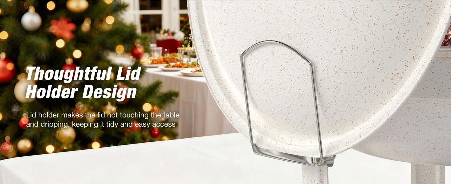 WARMOUNTS 5QT White Chafing Dishes (2-Pack/4-Pack) | Maifanite-Coated & Stackable Buffet Warmers for New Year‘s Party & Winter Gathering | Wedding & Catering