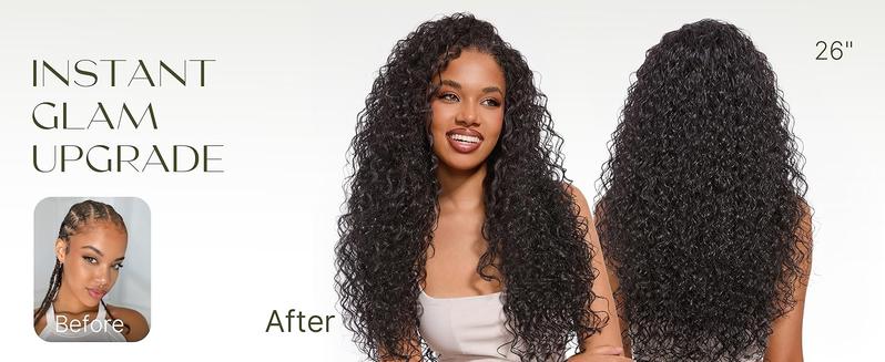 【NEW IN】Lemoda Half Wig Human Hair Burmese Curly Wig for Women 200 Density 3 In 1 Seamless Flip Over Half Wigs Beginner Friendly Glueless Wigs Human Hair with Spiral End Natural Color