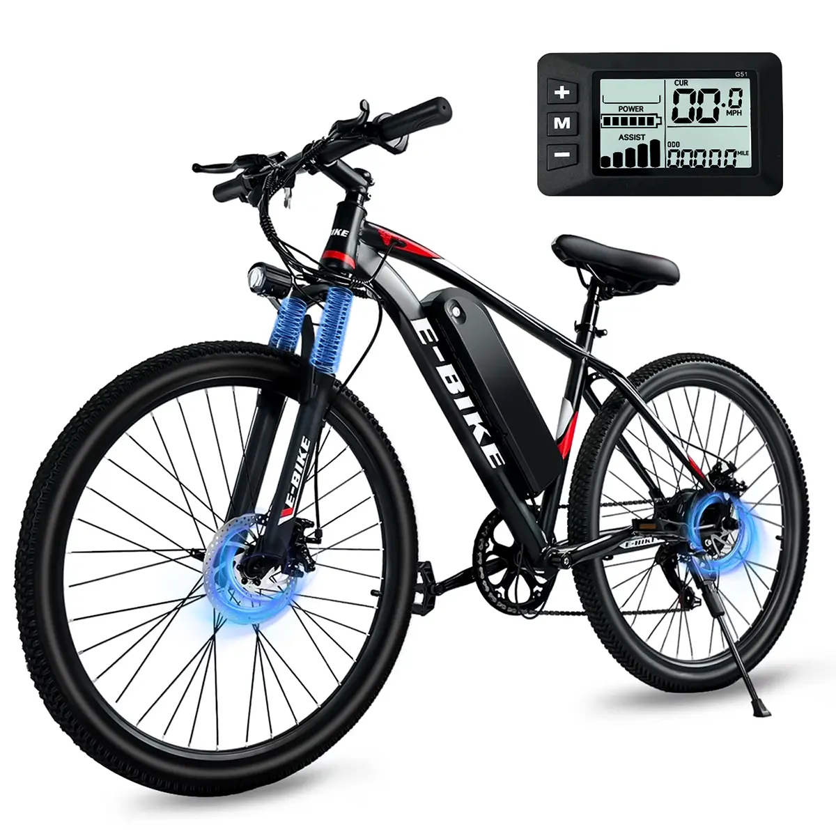 26-Inch Adult Electric Bike, 1500W Peak Motor, 25MPH Max Speed, 40–60 Mi Range, 48V 12Ah Removable Battery, UL2849 Certified Commuter & Off-Road Bikes,Back To School
