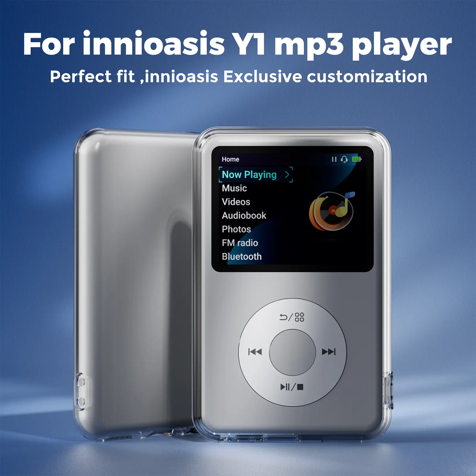 Innioasis Y1 Mp3 Player Case Clear Shockproof Protection