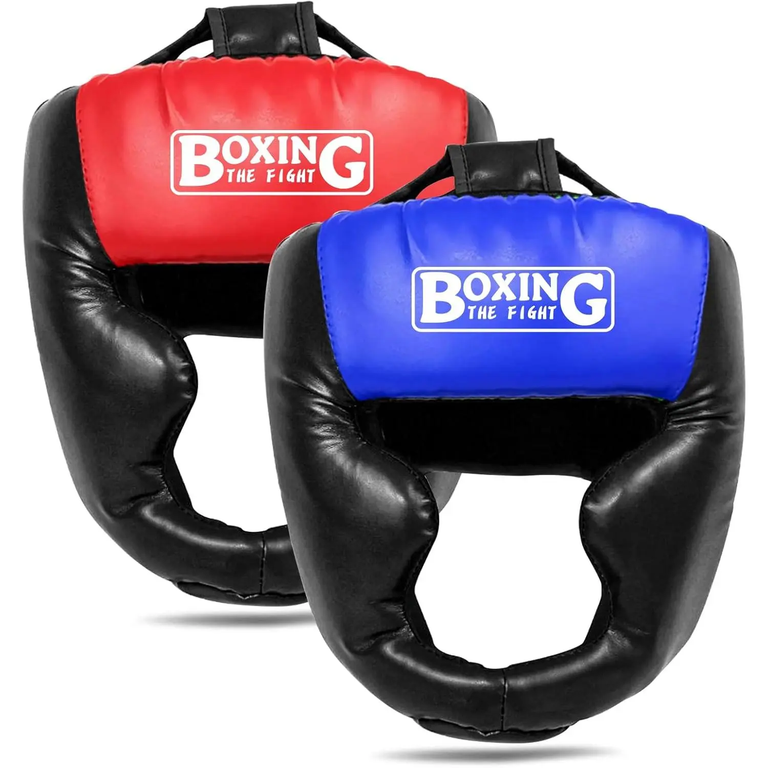Synthetic Boxing Headgear, Lightweight Open-Top Unisex Impact Shield with Chin Protector - Shock Absorb & Secure Fit for MMA Training, Kickboxing, Muay Thai, Mma/Kickbox, Open Gaping