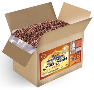 Rani Flax Seeds Whole Raw (Alsi, Linum usitatissimum) 160oz (10lbs) 4.54kg Bulk Box ~ All Natural | Gluten Friendly | Non-GMO | Kosher | Vegan | Indian Origin