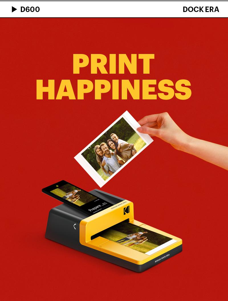 KODAK Dock ERA Plus 4PASS Instant Photo Printer (Printer + 50 Sheets) – 4x6” Prints, Easy Bluetooth Connection, High-Quality Output