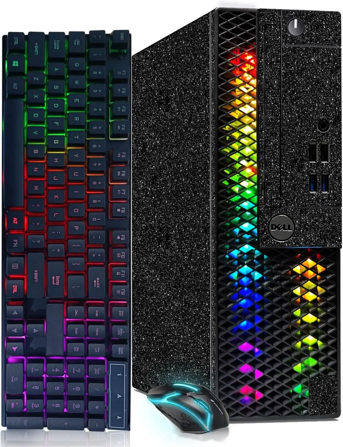 Dell RGB Gaming Desktop Computer, Intel Quad Core I5-6500 up to 3.6GHz, GeForce GTX 750 Ti 4G GDDR5, 16GB Memory, 512G SSD, RGB Keyboard & Mouse, 600M WiFi & Bluetooth 5.0, Windows 11 Pro (Renewed)
