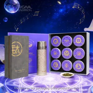 Limited Edition Magic Book Tea 218g 9 Different Teas With Titanium Thermos Biluochun Green Tea, Peony White Tea,Sparrow Tongue,Jinjunmei Black Tea,Broken Silver,Puer,Shoumei White Tea,Silver Needle,Rock Tea