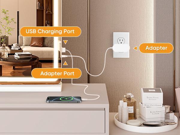 【Valentine's Day Gifts】Vanity Mirror with Lights, LED Makeup Mirror with Dimmable 3 Color Modes, Touch Screen Control Vanity Based Mirror Desk Mirror Square White