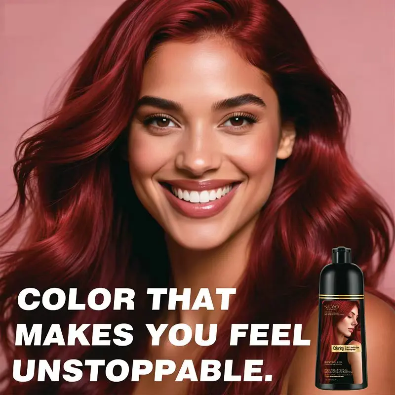 Hair Dye Shampoo [Direct from the Factory] Our 3-in-1 formula contains natural ginseng ingredients that effectively cover gray hair. The gentle botanical formula strengthens hair strands and restores your hair’s natural shine!