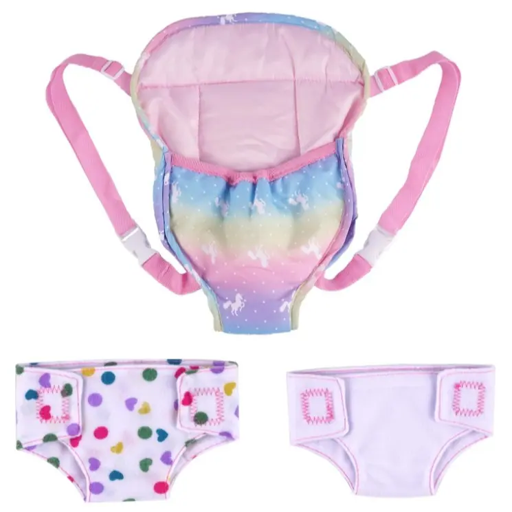 18“ baby doll carrier + 2 pcs diaper 