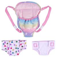 18“ baby doll carrier + 2 pcs diaper 