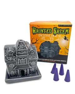 Haunted Salem House Cone Incense Burner