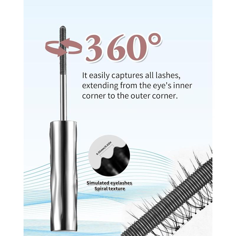 Waterproof Quick-Drying Curling Mascara with Free Eyelash Curler - Intense Volume Length Smudge-Proof Long-Lasting Clump-Free Nourishing Ingredients for All Lash Types Girl's Favorite Christmas Gift