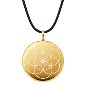 The One in Gold - Patented Wearable Wellness Device with Shungite & Clear Quartz for Energetic Balance & Protection