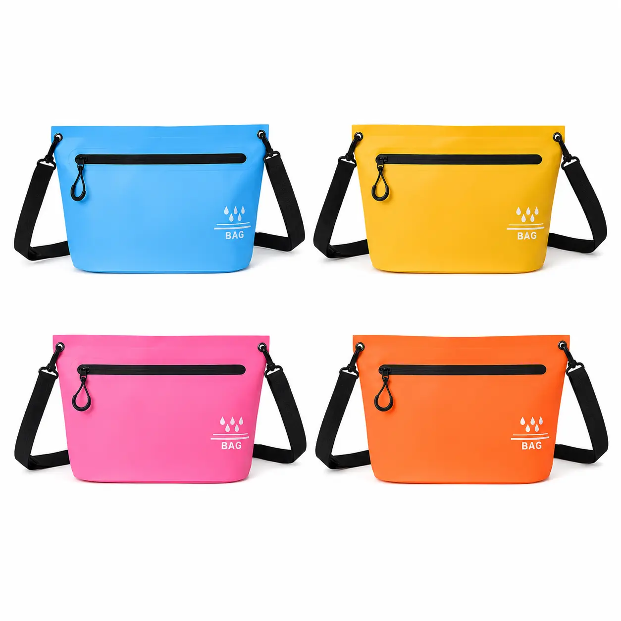 3L PVC Waterproof Outdoor Handbag - Water Resistant Dry Bag for Beach, Travel, Boating, Holds Keys & Small Items (Zipper Not for Full Submersion), Splash-Resistant Dry Bag
