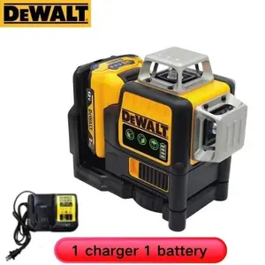 Dewalt DW089LG 12 Lines 3 Sides 360 Degree Vertical 12V Lithium Battery Laser Level Green Meter Outdoor Leveling with Charger