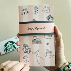 RETIREMENT Handmade Gift Card Holder Personalized Waterfall Gift Card Booklet