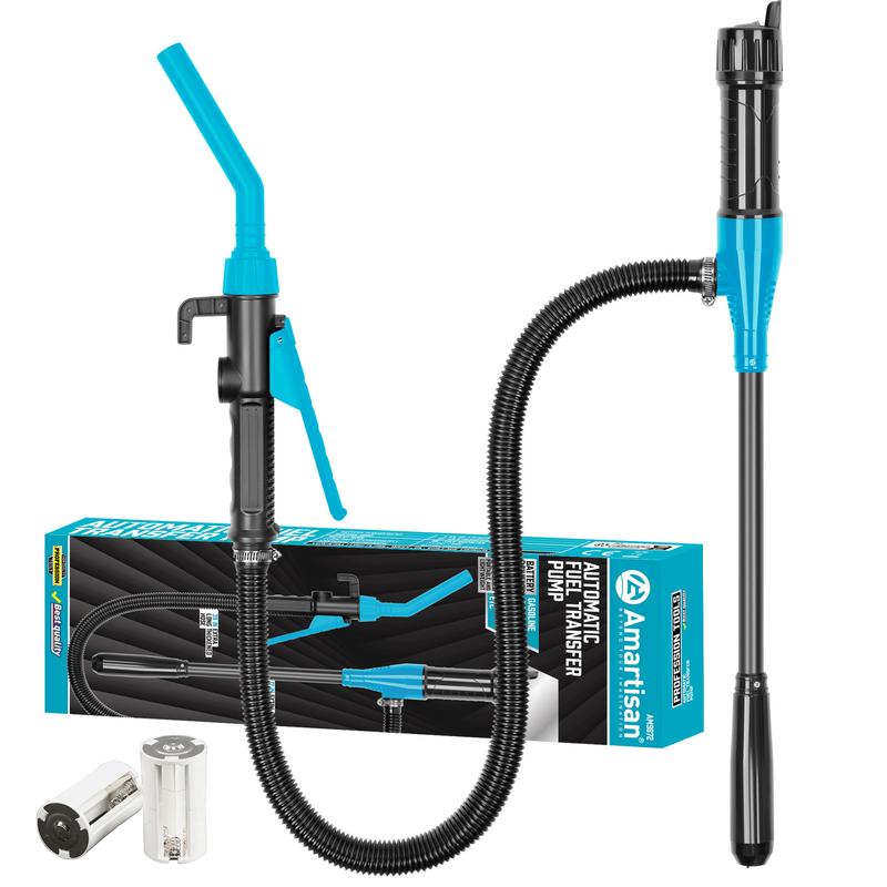Battery Powered Fuel Transfer Pump | Portable Electric Siphon Pump for Gas, Fuel, Diesel, Water, Transmission Flow Control Nozzle