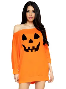 Jersey Halloween Pumpkin Dress