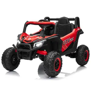 12V UTV Buggy Electric Ride-on Car for Kids, 1 Seater Ride on Toys for Boys with Parental Remote Control, 4 Shock Absorbers, LED Lights, and Music, Kids Car for Boys Girls