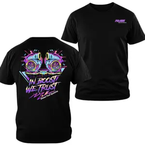 FASS Diesel Fuel Systems T-shirt, In Boost We Trust Graphic, 2 Sides, Soft Cotton Shirt, Diesel Performance Truck Apparel for Men & Women
