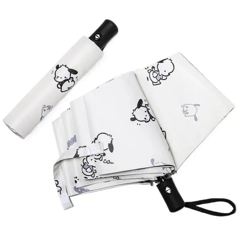 Sanrio Pacha Dog Automatic Umbrella - UV-Resistant Car Sun Protection Umbrella for Rainy Day, Sunny Days