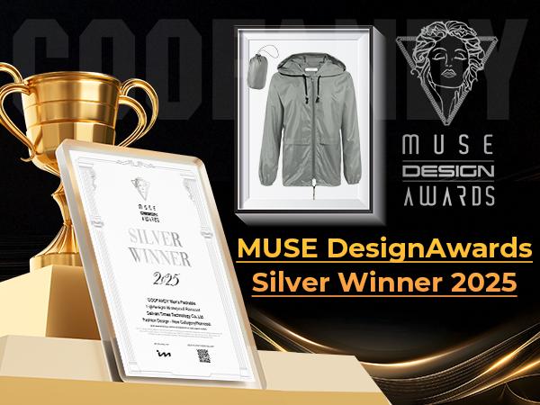 Men's Packable Jacket Outdoor Waterproof Hooded Lightweight Classic Cycling Raincoat for Hiking/Outdoor/Camping Fabric Menswear Zipper Breathable Relaxed Fit Long Sleeve Tops Athletic Outerwear Activewear Blazer