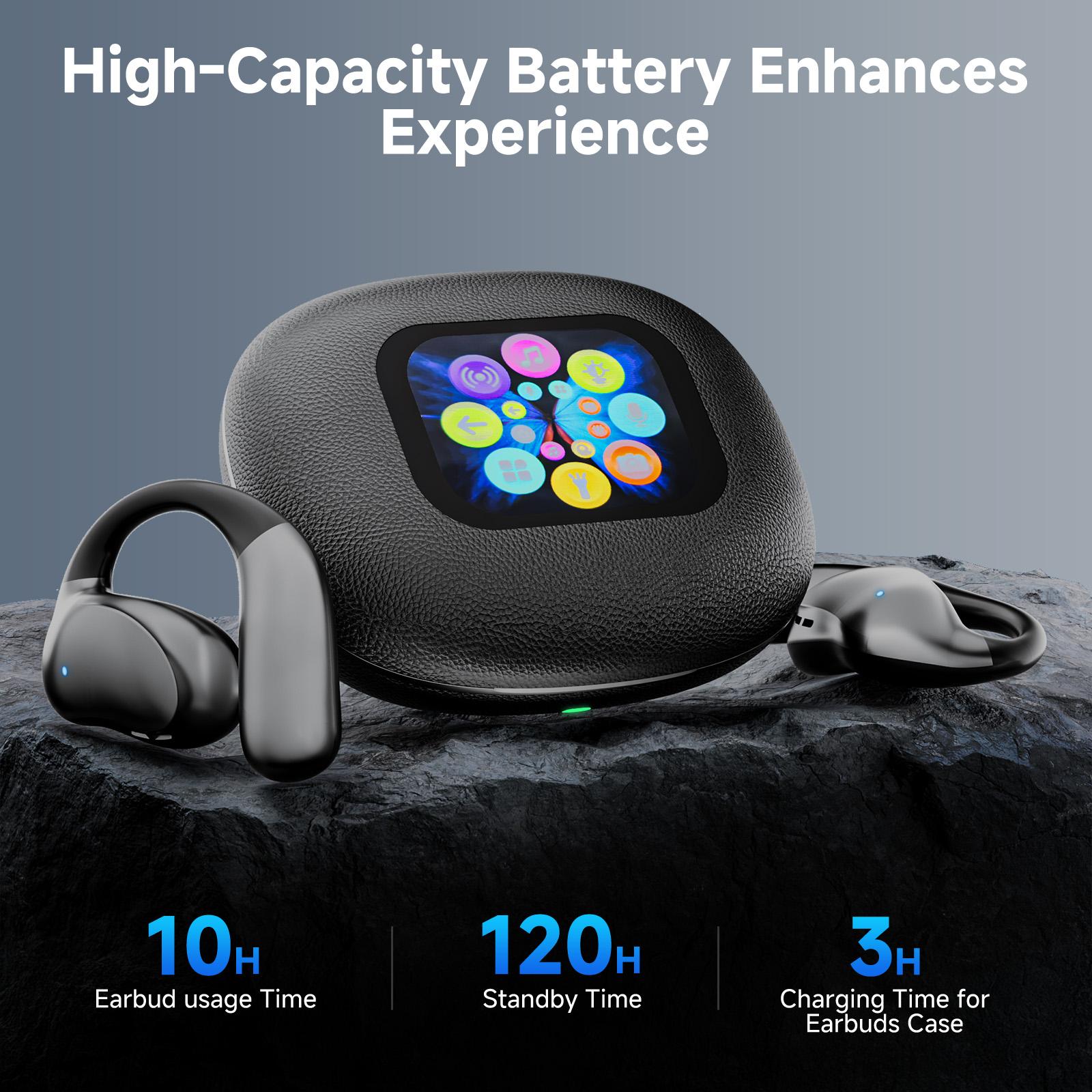 Touchscreen Open Ear Earbuds – Open Ear Headphones, Earbuds Wireless Bluetooth, Sweat & Water-Resistant Earphones, Running Headphones with Ultra-Lightweight Design, Extra-Long Battery Life Summervibes Touchscreen Open Ear Earbuds – Open Ear Headphones, Earbuds Wireless Bluetooth, Sweat & Water-Resistant Earphones, Running Headphones with Ultra-Lightweight Design, Extra-Long Battery Life Summervibes