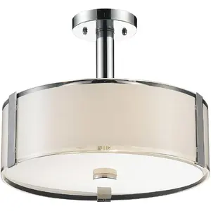 CWI Lighting Lucie 4 Light 17 inch Chrome Drum Shade Chandelier Ceiling Light 5571P17C-R