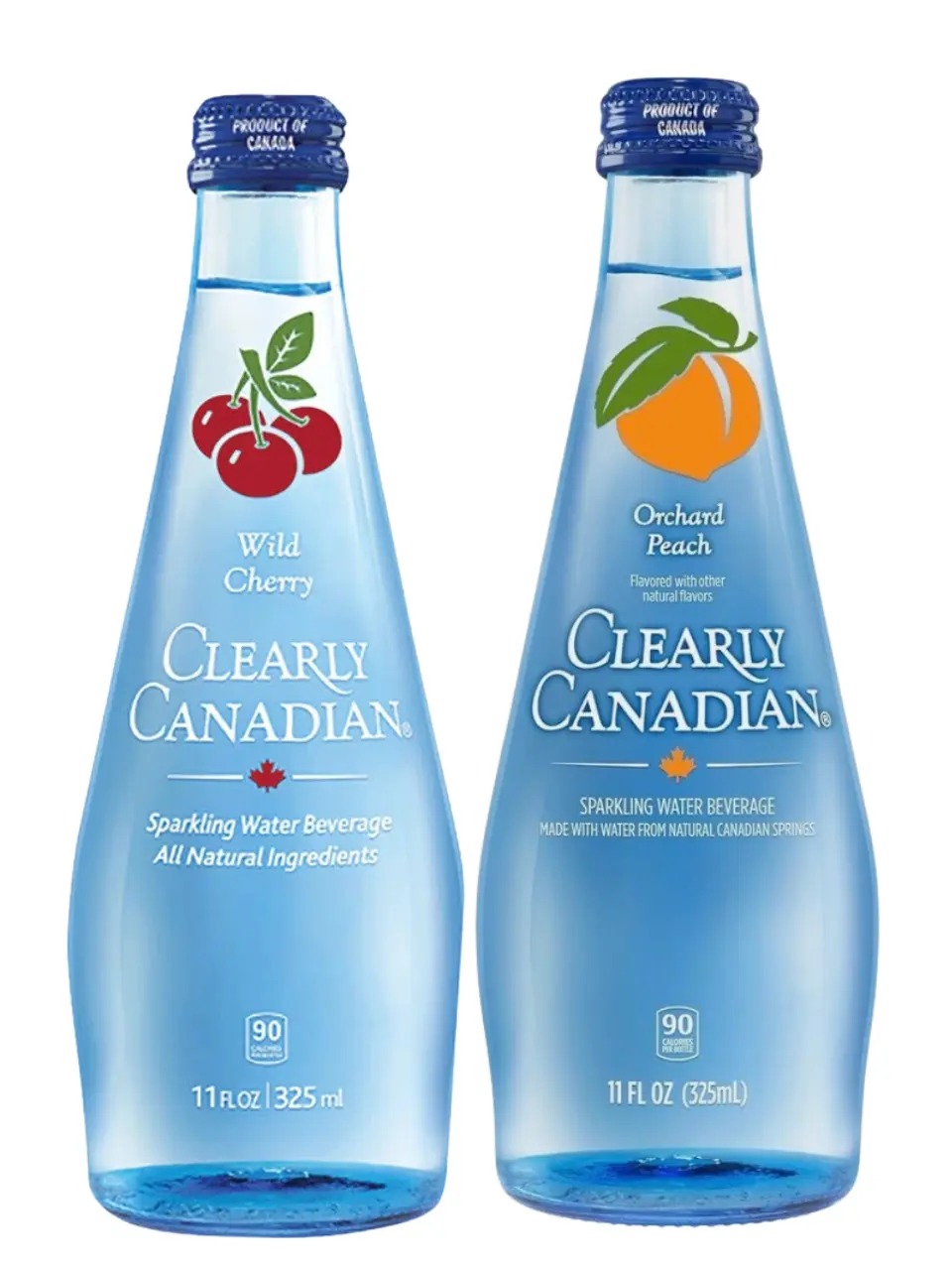 Clearly Canadian Sparkling Water Variety Pack | Wild Cherry & Orchard Peach | NYC Bodega Drinks | Glass Bottle Soda | 1 Pack or 4 Pack – NY Snack Pantry