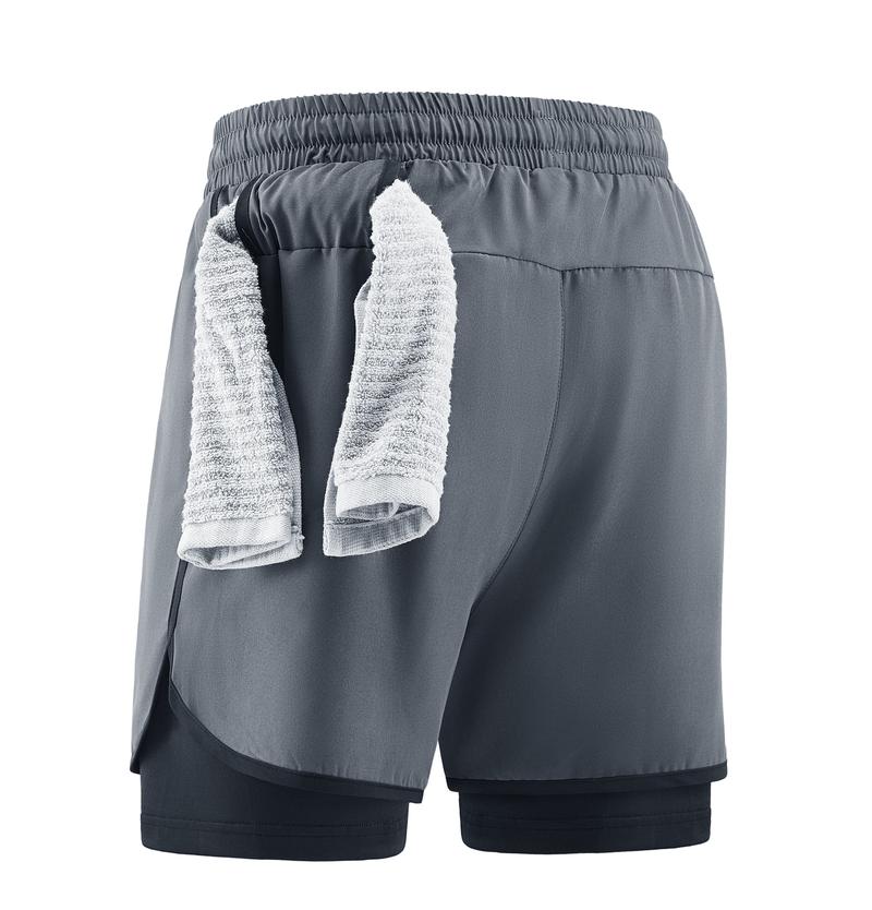 Newly upgraded, men's quick-drying sports shorts Pro, inner pocket design - elastic and comfortable fitness pants, men's summer outdoor sports shorts.fit