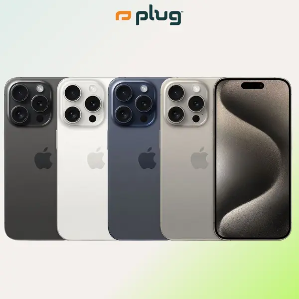 Refurbished iPhone 15 Pro Max (Unlocked) - Good Condition with 1-Year Warranty by Plug