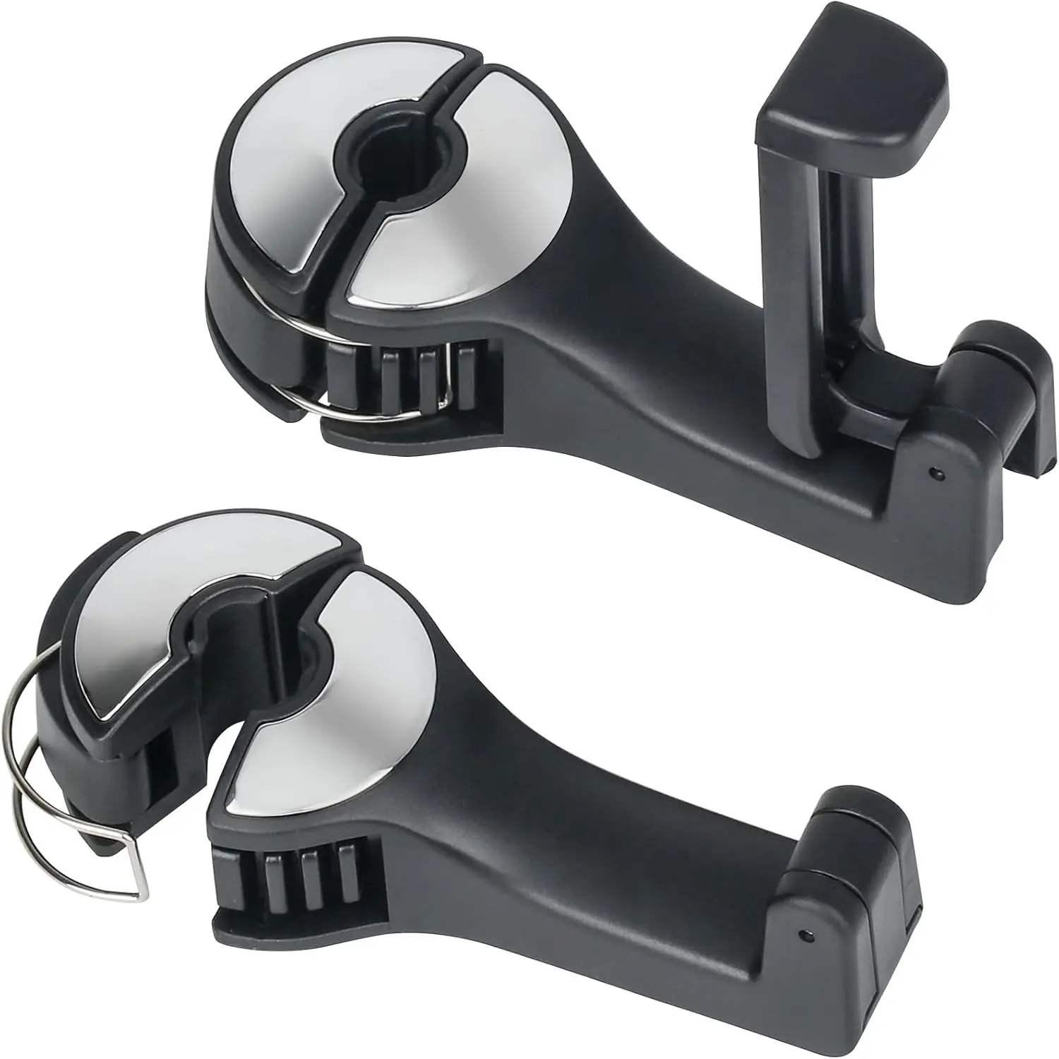 2-Pack Car Headrest Hooks with Phone Holder, Seat Back Organizer for Purse, Bag, Backpack, Bottle Storage, Automotive Interior Stowing & Tidying Accessories