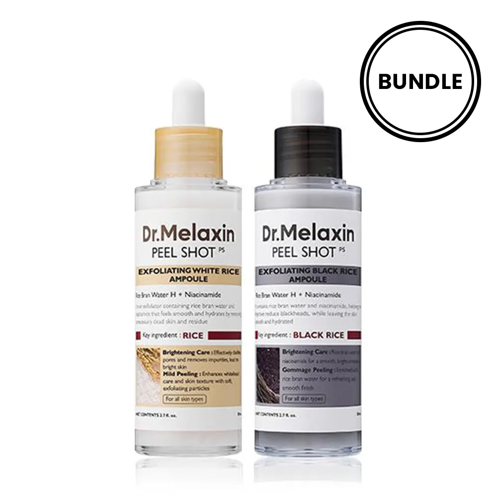 [Dr.Melaxin] Peel Shot Glow Peeling Ampoule DUO - Soft Exfoliating Face and Body Scrub, Helps Refine Skin Texture through Exfoliation, All Skin Types, Korean Skin Care