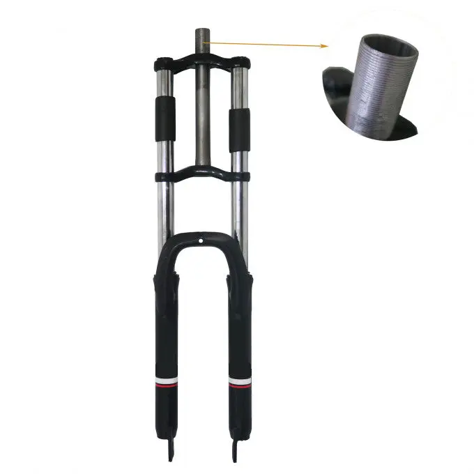 29" Suspension Fork 1" Threaded 25.4mm Straight Tube Double Shoulder Triple Tree, Disc Brake