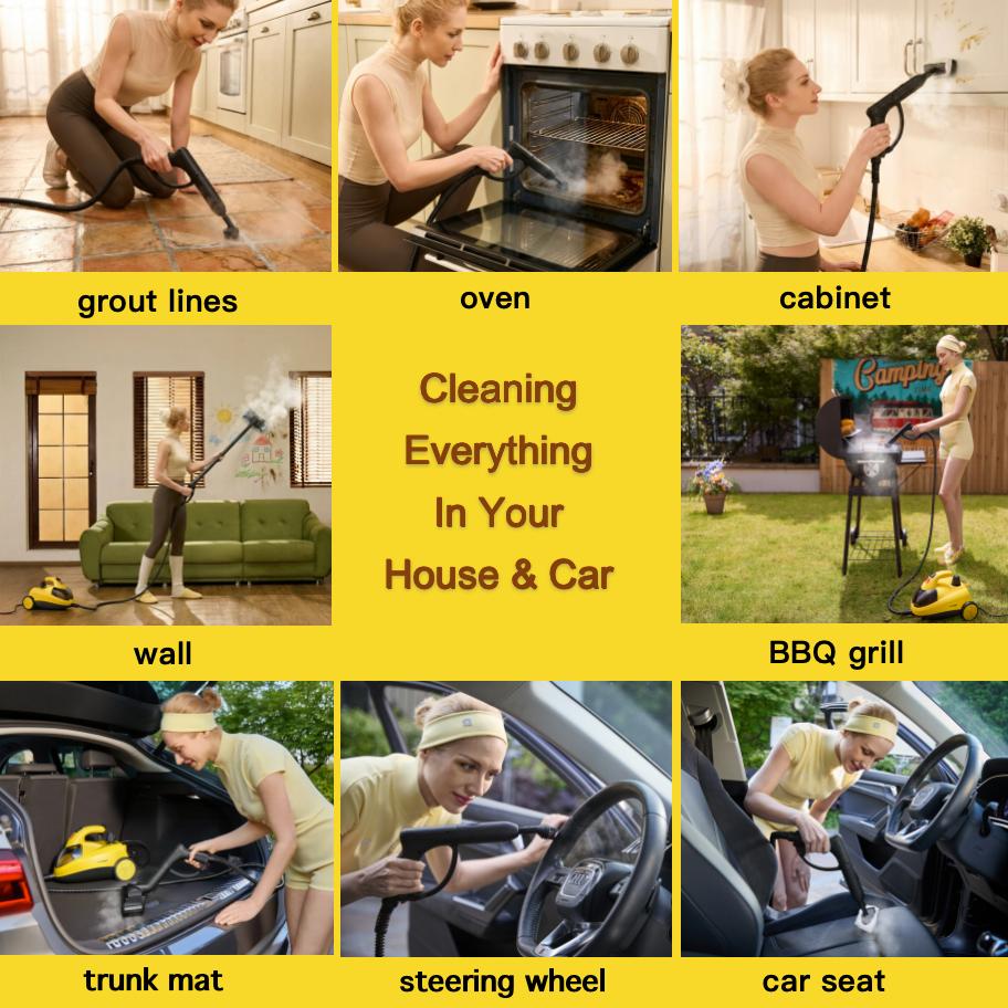 Steambot Steam Cleaner with High Pressure Steam, 2L Large Water Tank Capacity, 28 Accessories with storage case design, Heavy Duty Chemical-Free Deep Cleaning for House, Kitchen, Bathroom, Car, Multi-Purpose Cleaning, Steamer for Cleaning,Floor Steamer Steambot Steam Cleaner with High Pressure Steam, 2L Large Water Tank Capacity, 28 Accessories with storage case design, Heavy Duty Chemical-Free Deep Cleaning for House, Kitchen, Bathroom, Car, Multi-Purpose Cleaning, Steamer for Cleaning,Floor Steamer